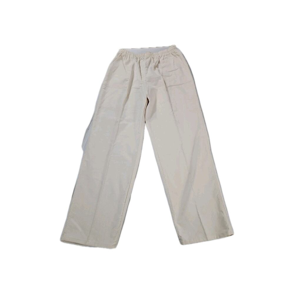 Vintage Sasoon Womens Corduroy Pants Cream Size 38 Cotton Blend Stretch Pockets